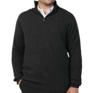 Native World New Zealand Light Possum Merino Wool Silk Zip Neck Sweater Size L